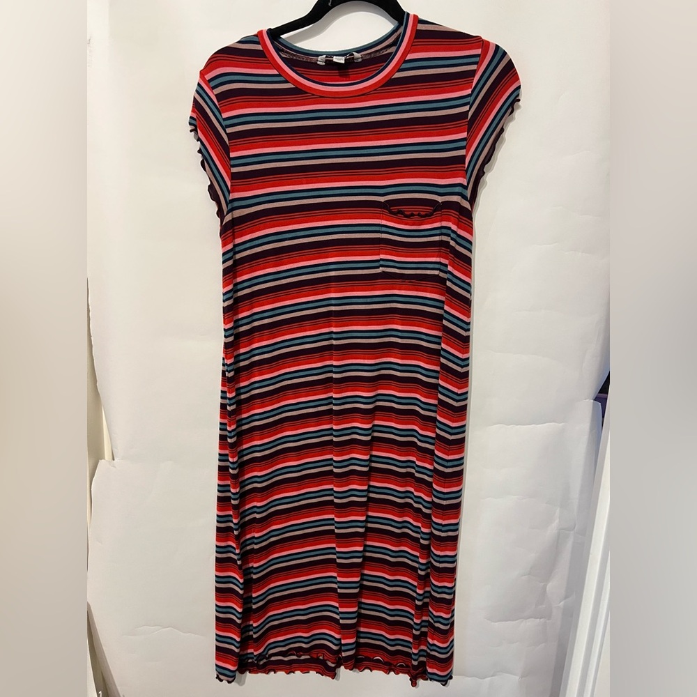 American Eagle striped midi length dress. Size medium.